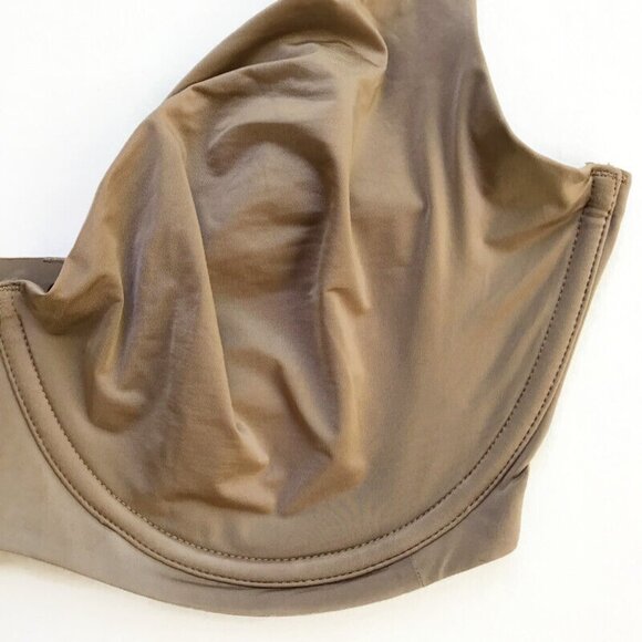 Cuup The Scoop Bra 36F Cup Underwire Unlined No Padding Luxe Beige Taupe Sun - Picture 3 of 11